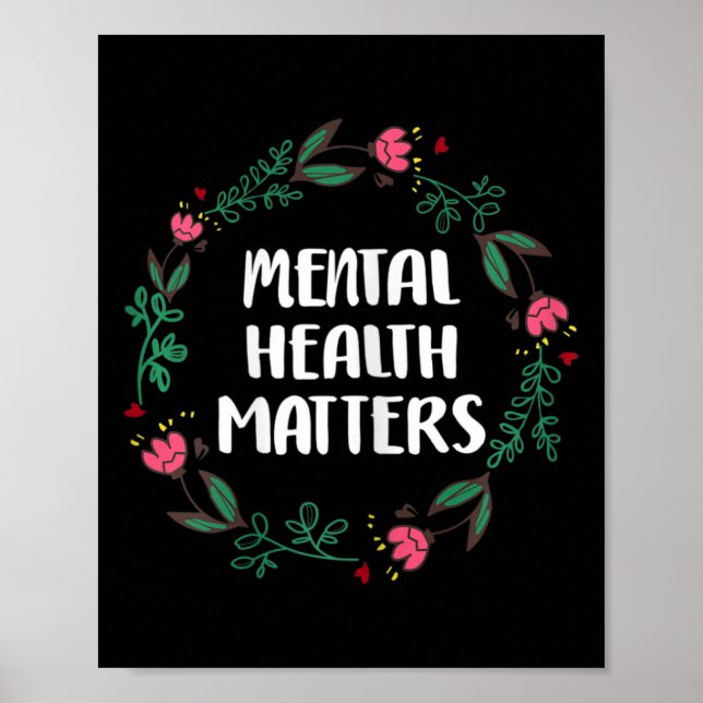 Psykiska hälsoproblem Medvetenhet Förebyggande av  Poster (Framsidan)