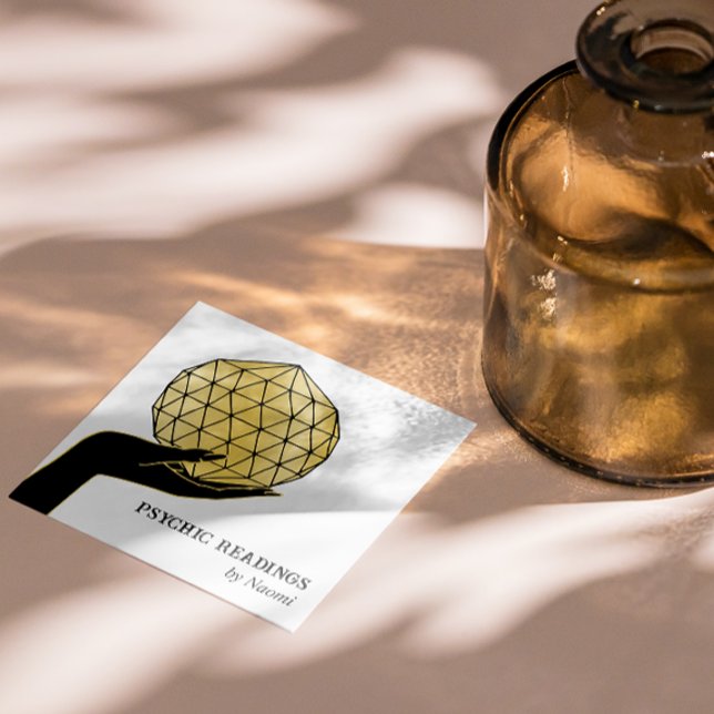 PSYKISKA MEDIUMTAROT FORTUNE TELLER FYRKANTIGT VISITKORT (Skapare uppladdad)