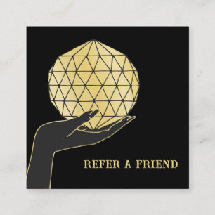 PSYKISKA MEDIUMTAROT FORTUNE TELLER REFER FRIEND FYRKANTIGT VISITKORT