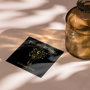 PSYKISKA MEDIUMTAROTS FORTUNE TELLER ASTROLOGY FYRKANTIGT VISITKORT