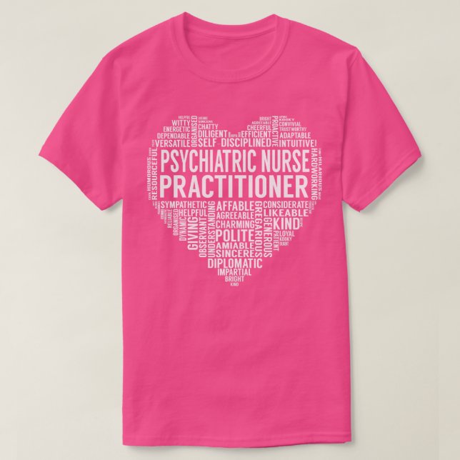 Psykiska sjuksköterskor Heart T Shirt (Design framsida)