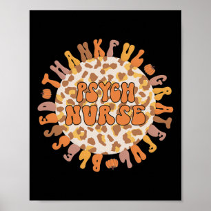 Psykiska sjuksköterskor Psykiatriska Thanksgivinga Poster