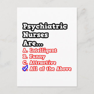 Psykiska sjuksköterskor Quiz...Joke Vykort