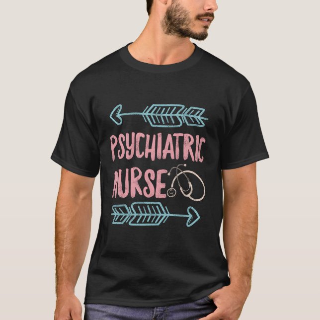 Psykiska sjuksköterskor Vecka Rn Tal Health Nursin T Shirt (Framsida)