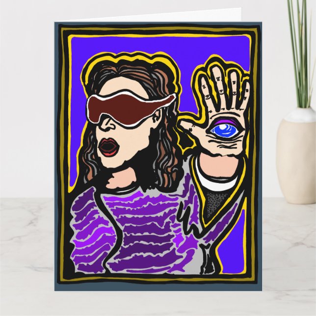 Psykiskt födelsedagskort av ParanormalPrints Kort (Framsida)