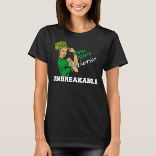 Psykiskt hälsohot, obrytbart starkt Woman Gir T Shirt