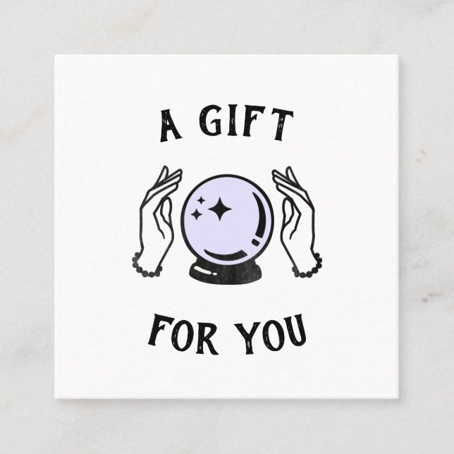 Psykiskt intyg för medelstora avläsningar fyrkantigt visitkort (Framsida)