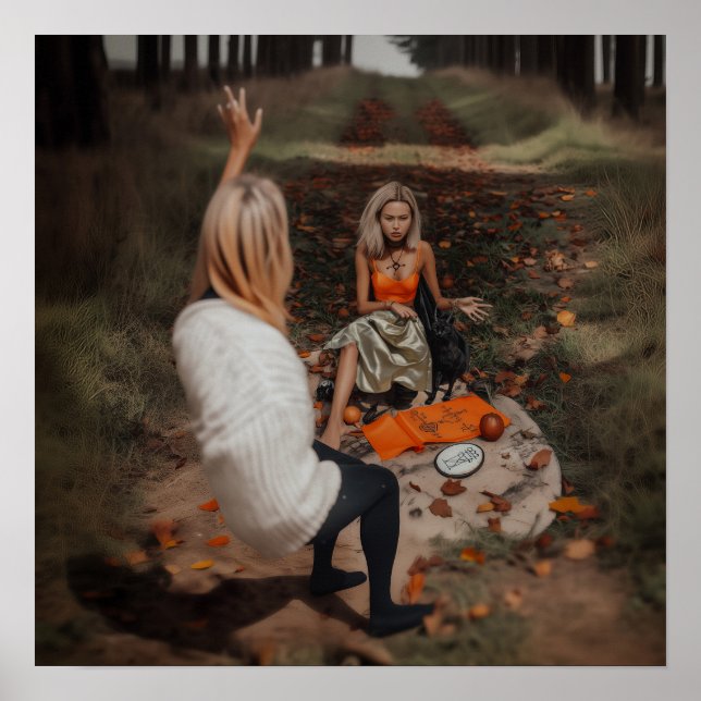 Psykiskt läsarmedelvärde för AI-konstprojektionsyt Poster (Framsidan)