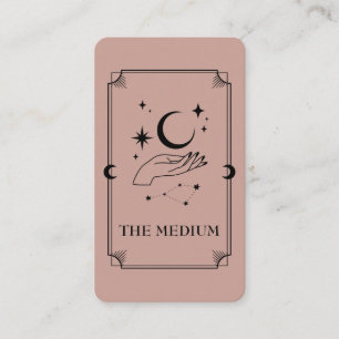 Psykiskt medelkelestiskt Affärskort med Tarotkort Visitkort