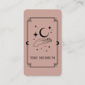 Psykiskt medelkelestiskt Affärskort med Tarotkort Visitkort