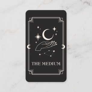 Psykiskt medelkelestiskt Affärskort med Tarotkort Visitkort