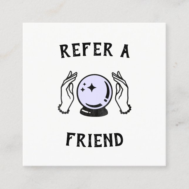 Psykiskt medelstort kundreferenskort rabattkort (Framsida)