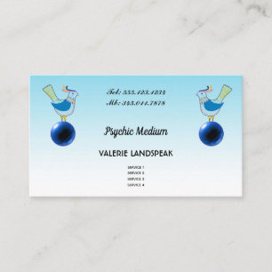 Psykiskt medium, Blue Crystal Boll och Cute Birds Visitkort