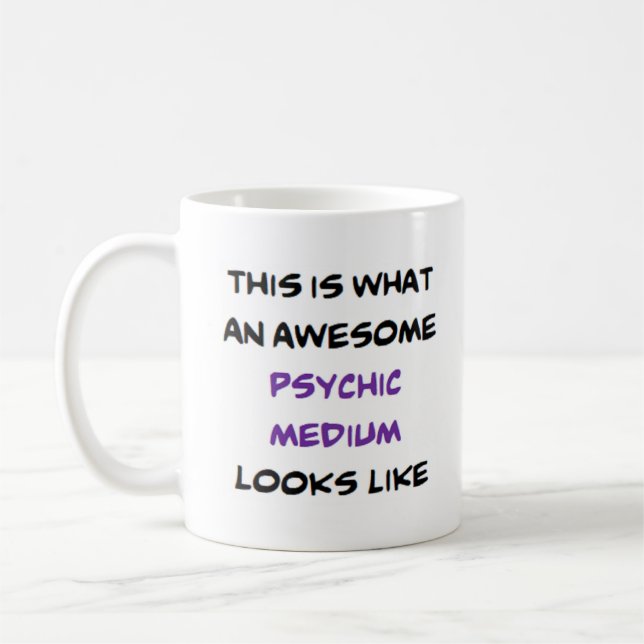 Psykiskt medium, fantastisk kaffemugg (Vänster)