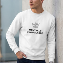 Psykiskt Otillgänglig Tröja Vit Lång Ärmad Tröja