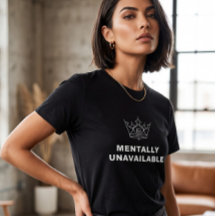 Psykiskt Otillgängliga Kvinnors T-Shirt Svart