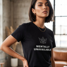 Psykiskt Otillgängliga Kvinnors T-Shirt Svart