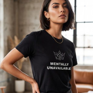 Psykiskt Otillgängliga Kvinnors T-Shirt Svart