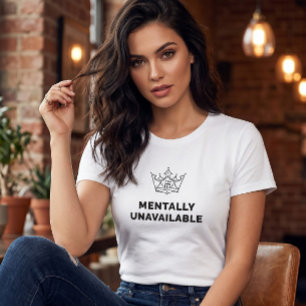 Psykiskt Otillgängliga Kvinnors T-Shirt Vit