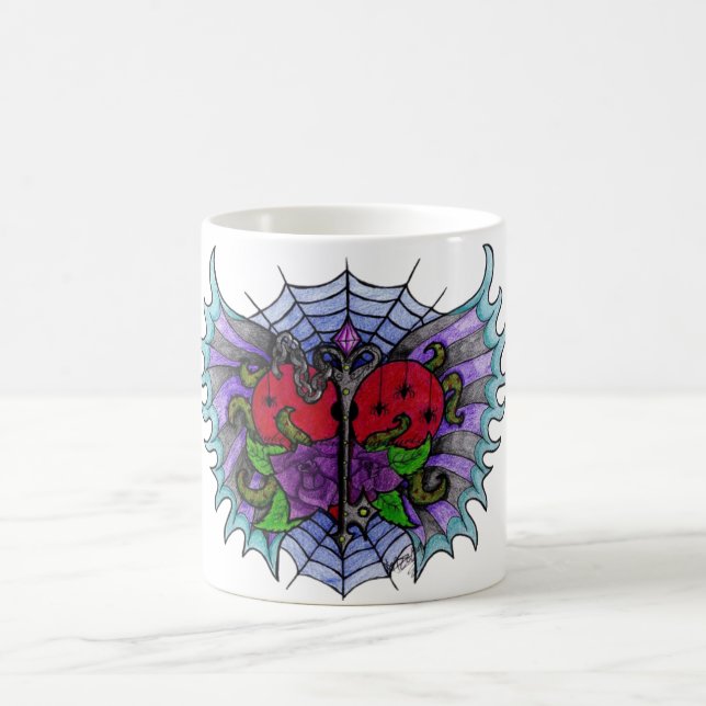 Psyko-Daizie Bevingat Hjärtmugg Kaffemugg (Center)