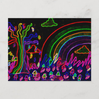 Psyko-Daizie Neon Natur Pärmkort Vykort