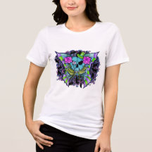 Psyko-Daizie Skull & Roses Dam-T-Shirt