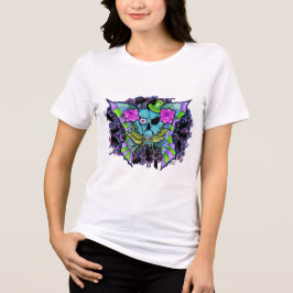 Psyko-Daizie Skull & Roses Dam-T-Shirt T Shirt