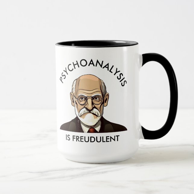 Psykoanalys är Freudulent Mugg (Höger)