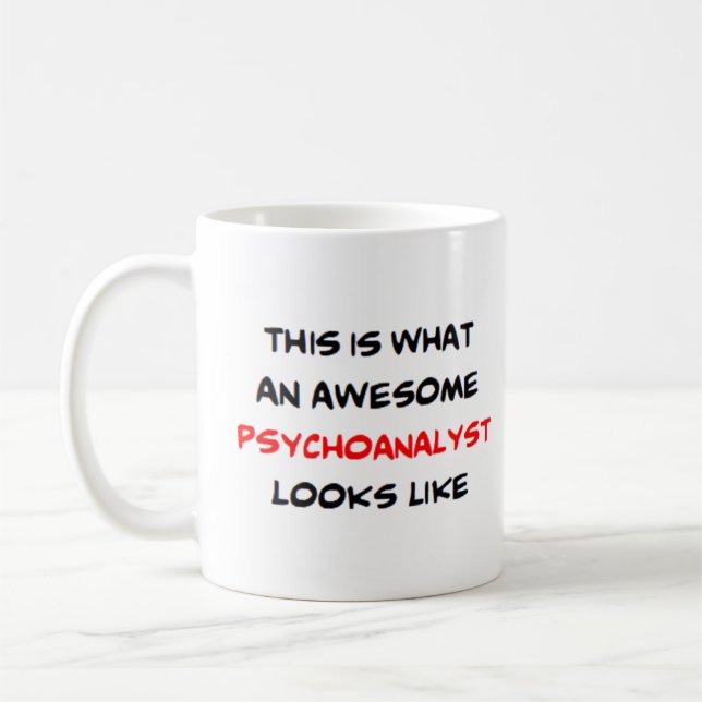psykoanalytiker, fantastisk  kaffemugg (Vänster)
