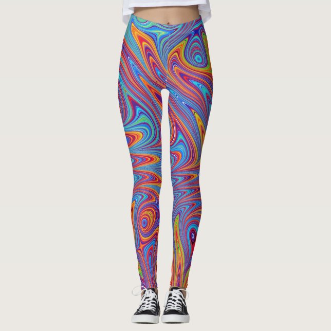 psykodelic struktur leggings (Framsida)