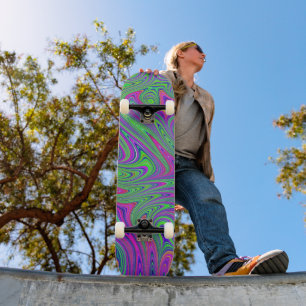 psykodelic struktur mini skateboard bräda 18,5 cm