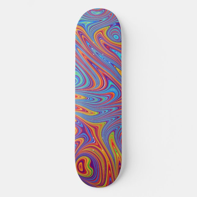 psykodelic struktur mini skateboard bräda 18,5 cm (Framsida)