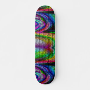 psykodelisk regnbåge Deck Old School Skateboard Bräda 18 Cm