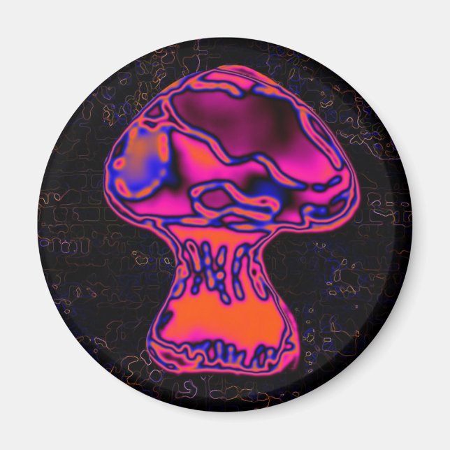 psykodelisk svamp magnet (Framsidan)