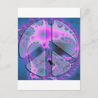 psykodeliskt fredstecken vykort