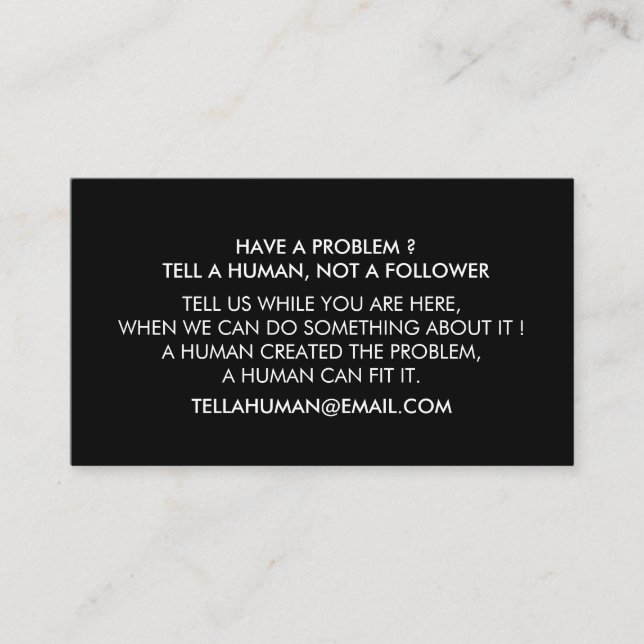 Psykolog Black White affärskort Visitkort (Framsida)