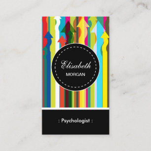Psykolog - Colorful Rand Mönster Visitkort