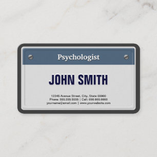 Psykolog Coola Car License Plats Visitkort