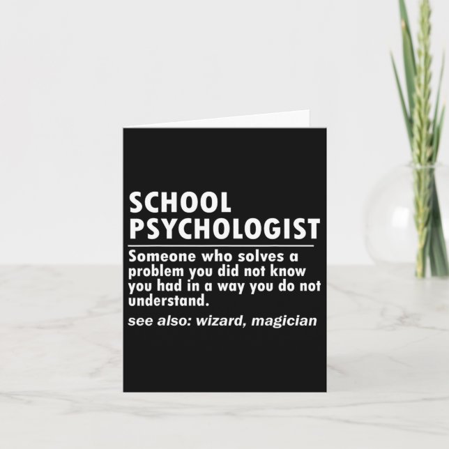 Psykolog Definition Back to school Roligt Kort (Framsida)