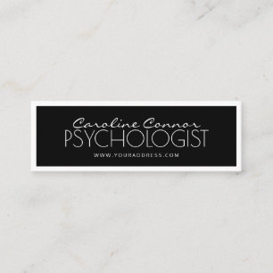 Psykolog Doktor Black & White-kort Mini Visitkort