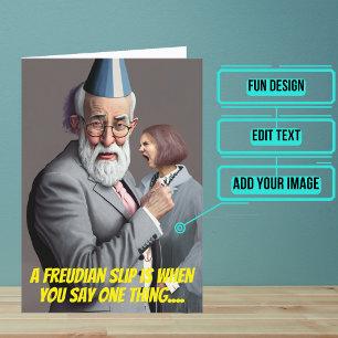 Psykolog eller Psychiatrist Funny Freud Birthday Kort