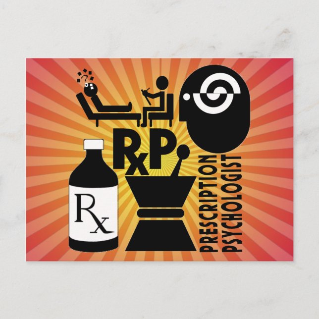 Psykolog för RxP LOGOTYPrecept Vykort (Framsida)