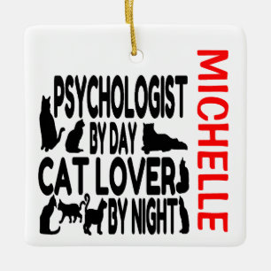 Psykolog Kärlek Cats ANPASSNINGSBAR Julgransprydnad Keramik