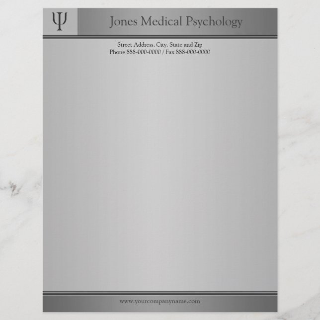 Psykolog Letterhead Brevhuvud (Framsida)