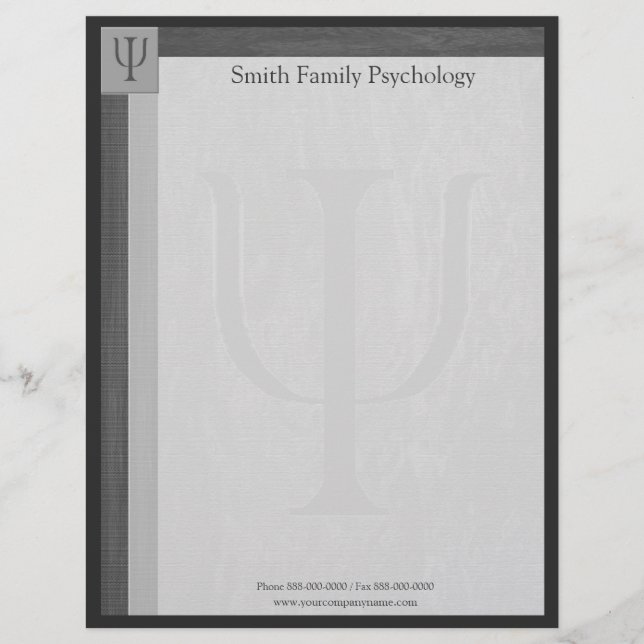 Psykolog Letterhead Brevhuvud (Framsida)