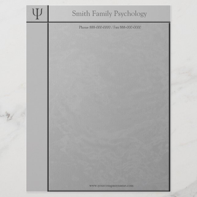 Psykolog Letterhead Brevhuvud (Framsida)