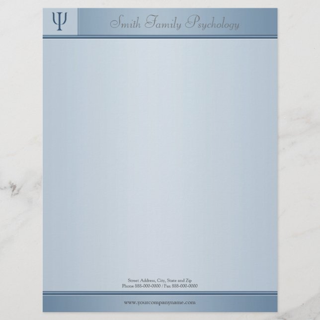 Psykolog Letterhead Brevhuvud (Framsida)