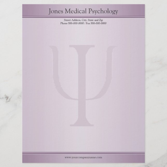 Psykolog Letterhead Brevhuvud (Framsida)