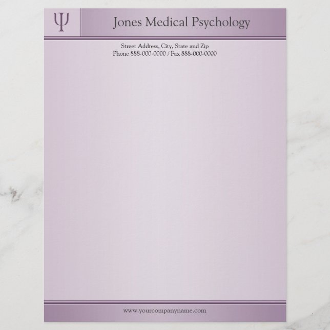 Psykolog Letterhead Brevhuvud (Framsida)