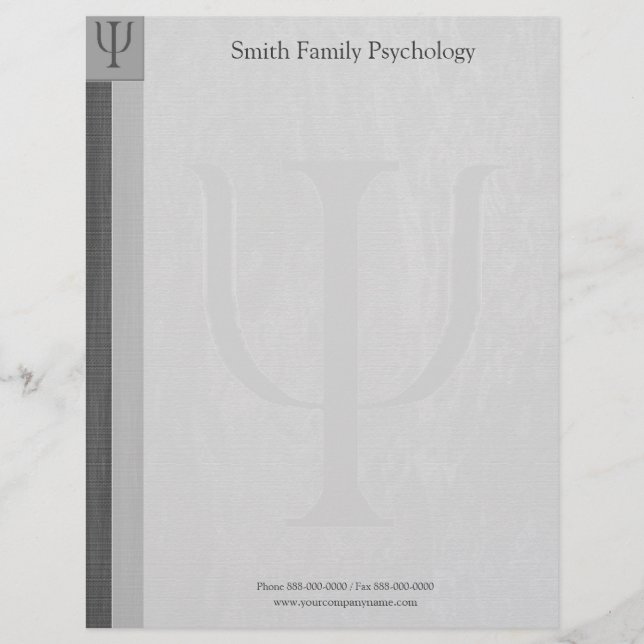 Psykolog Letterhead Brevhuvud (Framsida)